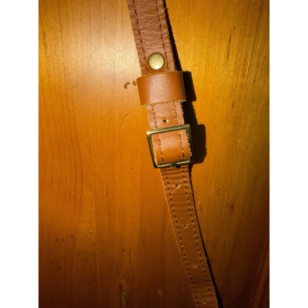 Portland Leather Goods Raindrop Crossbody Bag Purse Honey Small Brown Top Handle - Picture 4 of 16